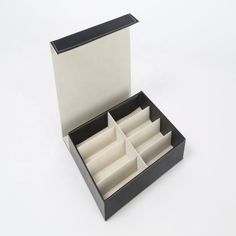 Leather flip receive a case 8 pcs glasses sunglasses show bo