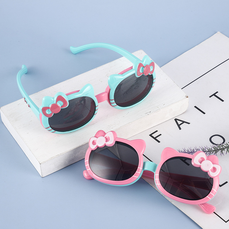 Flip Glasses  Sunglasses Smart Baby Kitten Glasses Cute Cartoon Cat Flip Factory Direct Supply