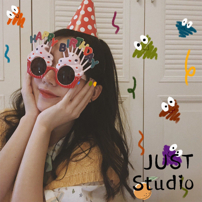 Flip Glasses  Props Birthday Party Photo Sunglasses Internet Celebrity Girls Sisters Funny Party Dress up Glasses
