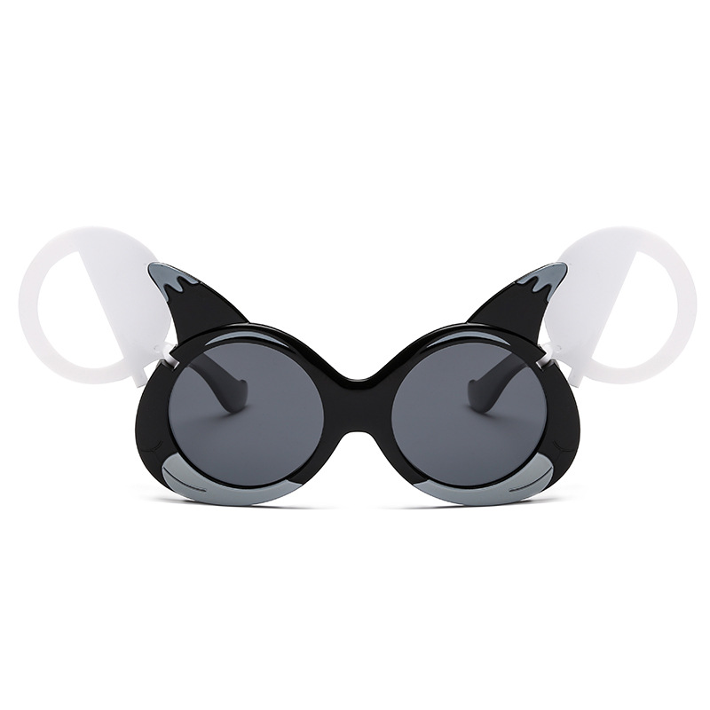 Flip Glasses 2021 New Fashion Cartoon Fox Flip Children&#039;s Sunglasses Outdoor UV-Proof Polarized Silicone Sunglasses