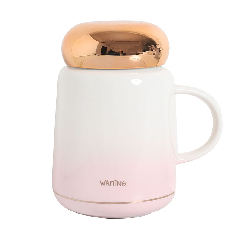 Mirror Car Audio Equipment Cover Insulation Ceramic Cup Net Red Ins Business Tea Flower Tea Cup Student Gift Cup