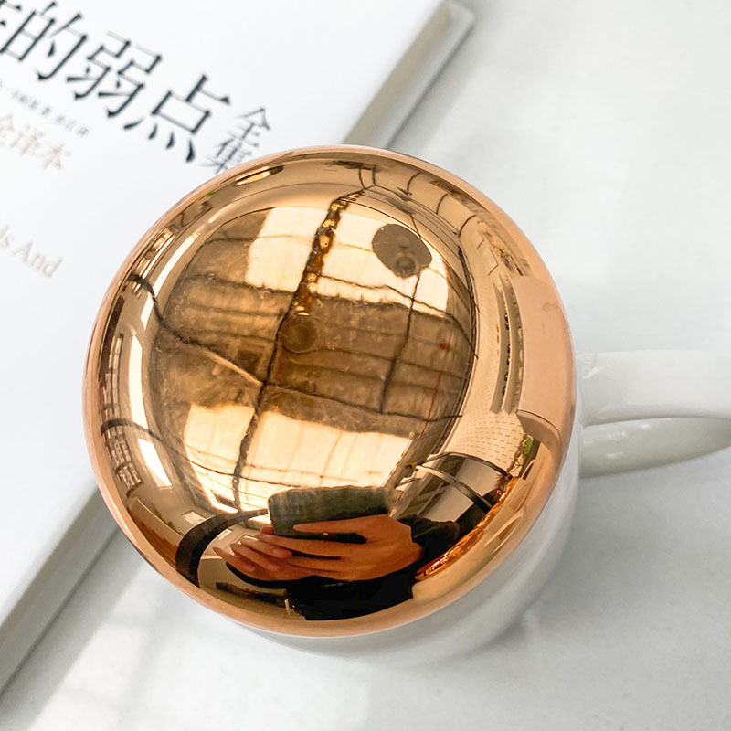 Mirror Car Audio Equipment Cover Insulation Ceramic Cup Net Red Ins Business Tea Flower Tea Cup Student Gift Cup