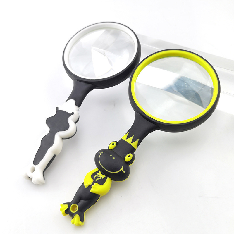 Rubber Environmental Protection Reading Magnifying Glass Explore Micro World Children Christmas Gift Frog Mirror