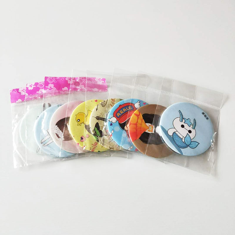 Cosmetic Mirror Tin Mirror Cartoon Small Mirror Portable Wholesale Gift Small Mirror Small Gift Customization