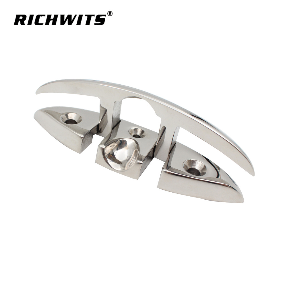 Hot Selling Stainless Steel 316 Mirror Polished Invisible Cable Bolt Folding Cable Bolt BoatTying Column Marine Hardware