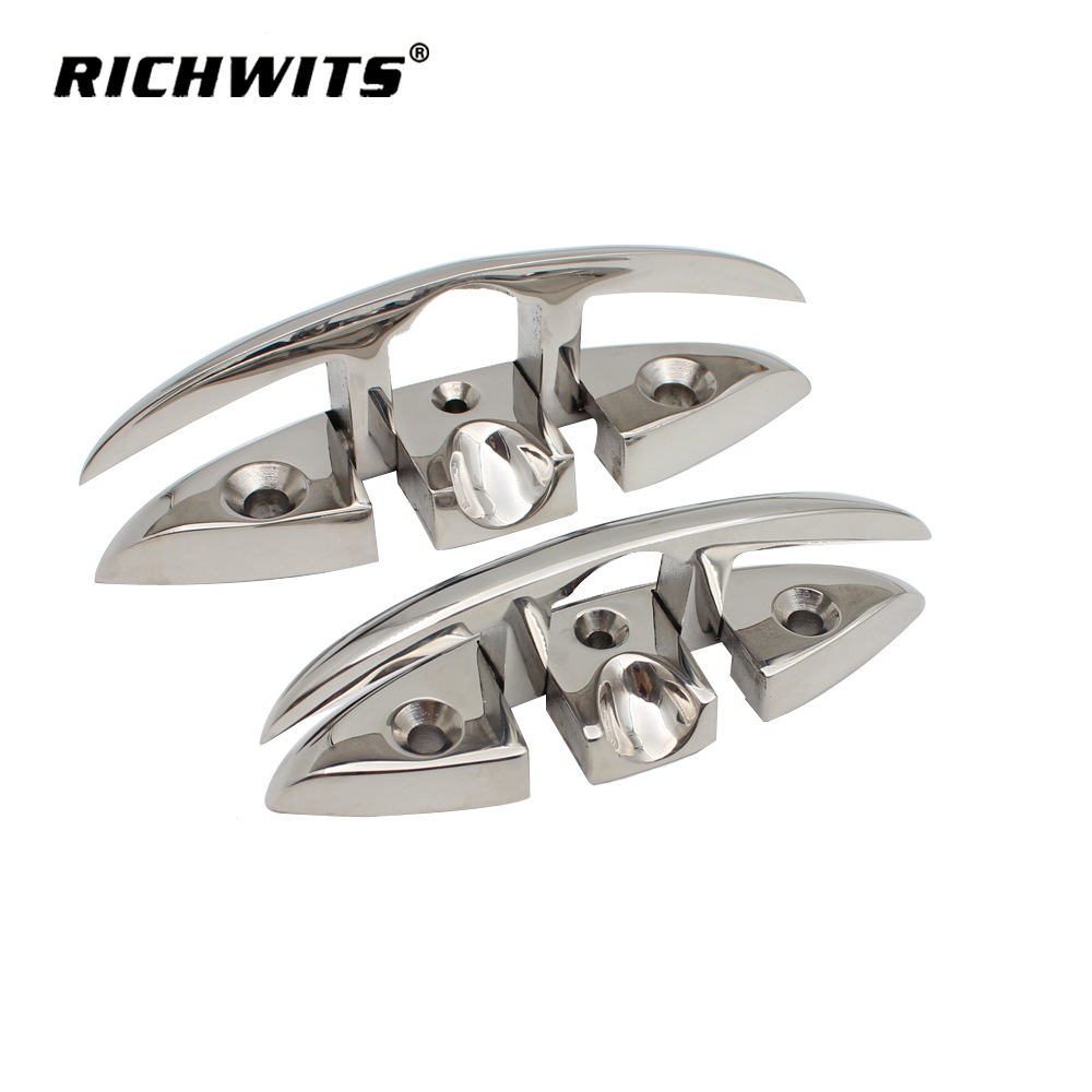Hot Selling Stainless Steel 316 Mirror Polished Invisible Cable Bolt Folding Cable Bolt BoatTying Column Marine Hardware
