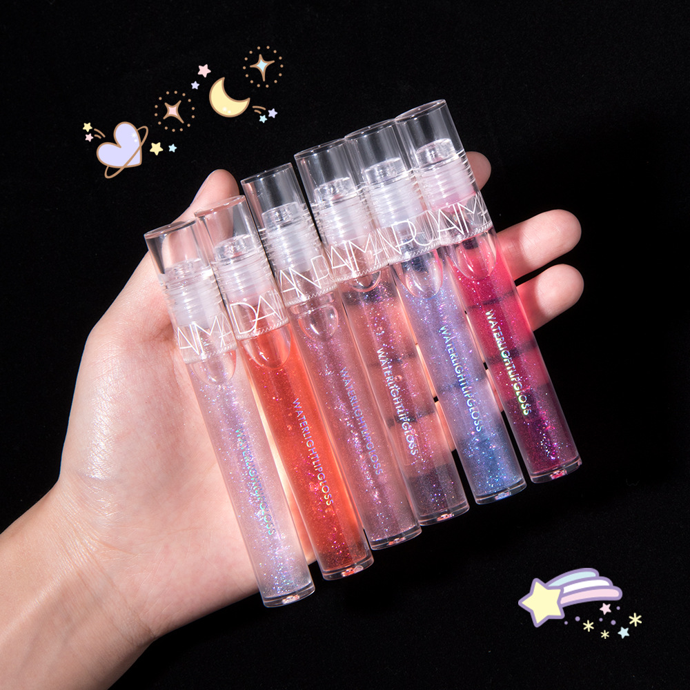 Celebrity Daimanpu Mirror Water Light Lip Lacquer Glass Transparent Lip Gloss 6 Colors Soft Moisturizing Full Girl Cheap