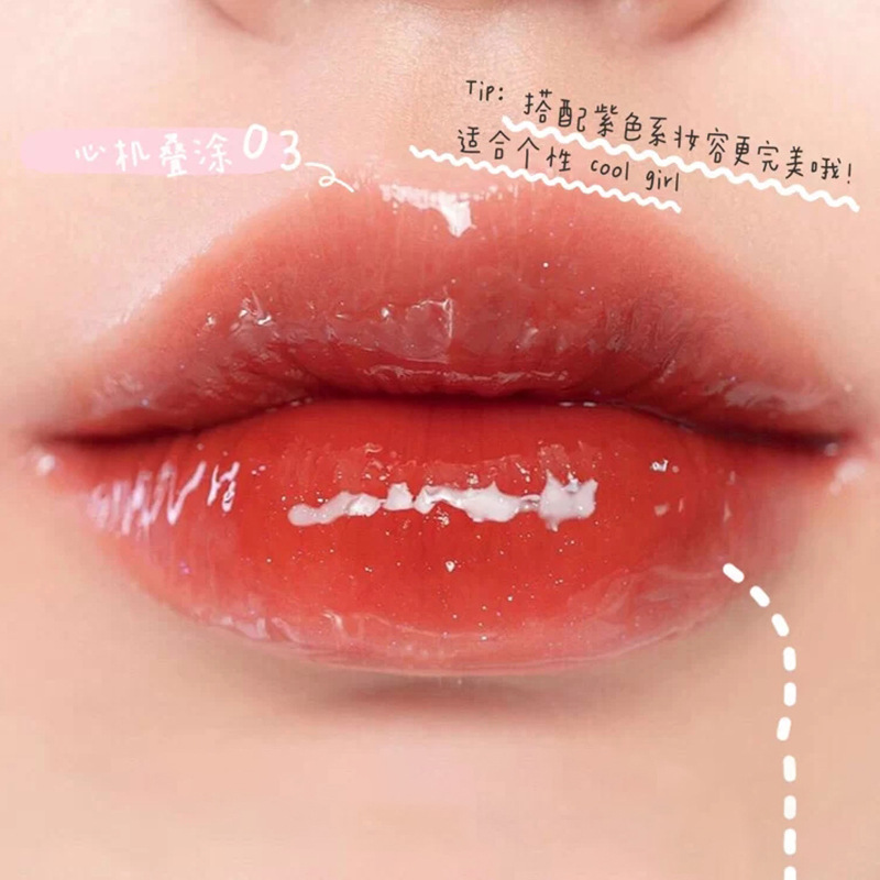 Celebrity Daimanpu Mirror Water Light Lip Lacquer Glass Transparent Lip Gloss 6 Colors Soft Moisturizing Full Girl Cheap