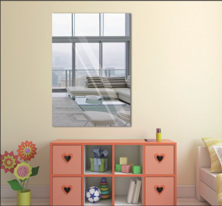 20 * 30cm HD Mirror Stickers Mirror Sticker Bathroom Decorative Sticker Geometric Shape Personality Stickers Wall Sticker Hallway Stickers