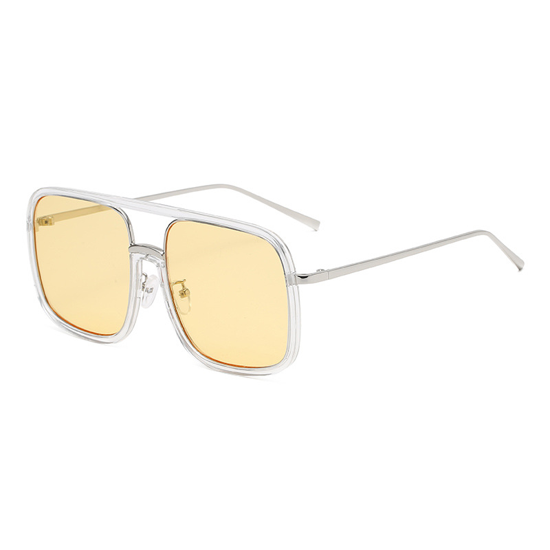 New Anti-Blue Light Frame Glasses Metal Glasses Square Frame Plain Glasses Plain Sunglasses for a Slim Look Female with Myopic Glasses Option