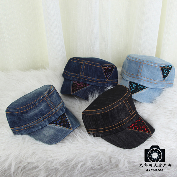 Flat hat cap cowboy cap rivet peaked cap for men and women throughout the hat hat type