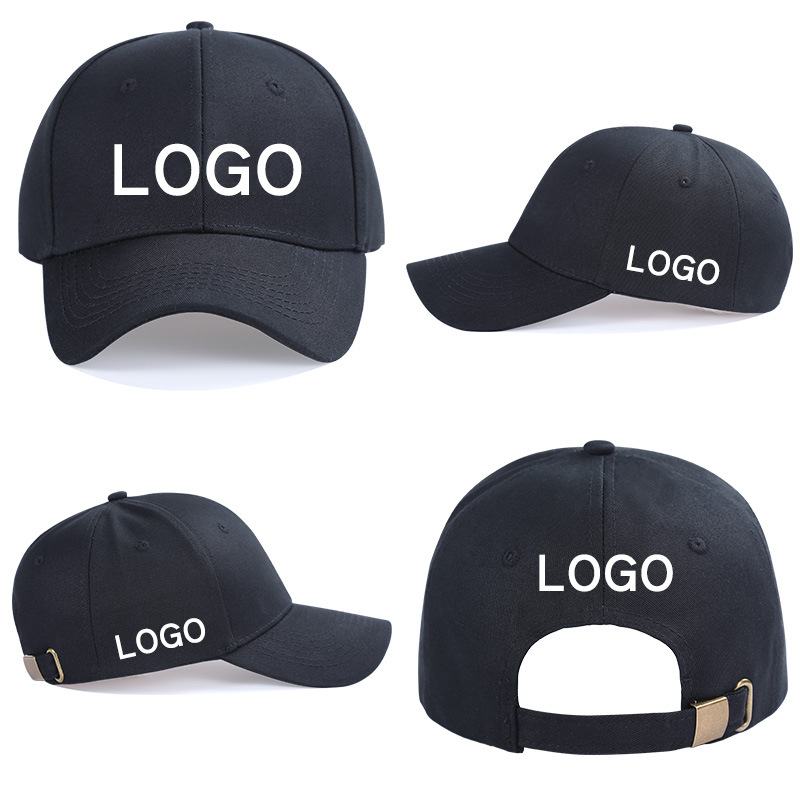 Pure Cotton Hat Baseball Cap Custom Wholesale Women&#039;s Spring and Summer Travel Sun Hat Custom Peaked Cap Embroidered Logo Men