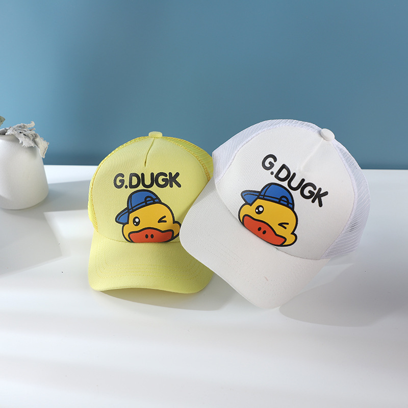 Summer New Children&#039;s Hat Duck Baseball Cap Mesh Sun-Proof Breathable Boys and Girls Peaked Cap Summer Hat