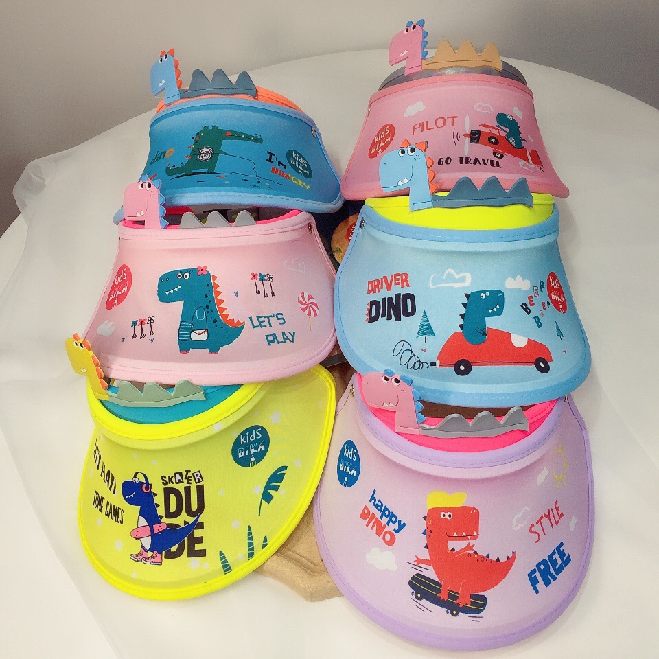 Summer New Dinosaur Children Sun Protection Visor Sun Hat Baby Girl Big Brim Baby Sun Protection Boy Peaked Cap