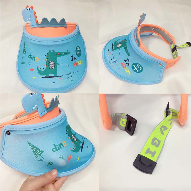 Summer New Dinosaur Children Sun Protection Visor Sun Hat Baby Girl Big Brim Baby Sun Protection Boy Peaked Cap