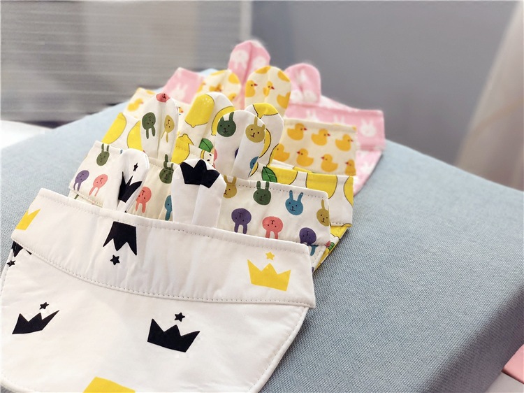 Summer Baby Topless Hat Ins Same Three-Dimensional Ears Pineapple Lemon Children&#039;s Empty Top Soft Brim Peaked Cap
