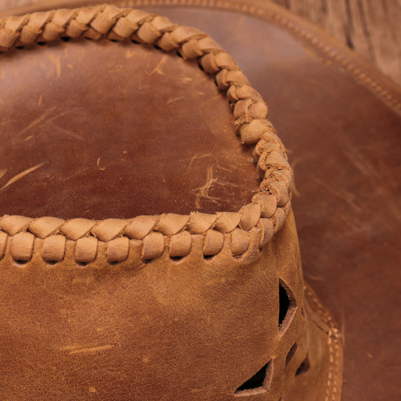 Handmade Leather European and American Retro Casual First Layer Cowhide Crazy Horse Leather Handmade Hat Leisure cap