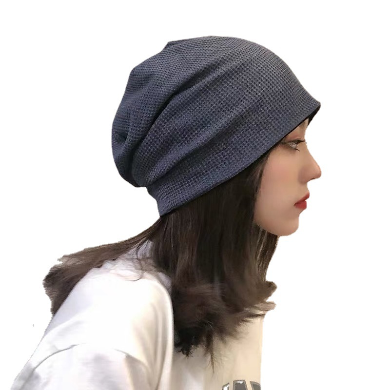 Leisure cap Knitted Hat Women&#039;s Internet Celebrity Woolen Cap Big Head Circumference Pullover Toe Cap Beanie Hat