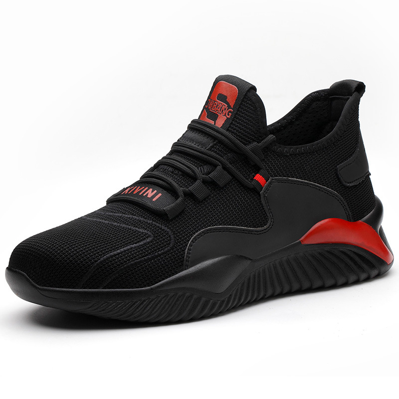 Cross-Border Leisure Safety Shoes Men&#039;s Anti-Smashing and Anti-Penetration Work Shoes Lightweight Breathable Steel Toe Cap Safety Shoes Protective Footwear