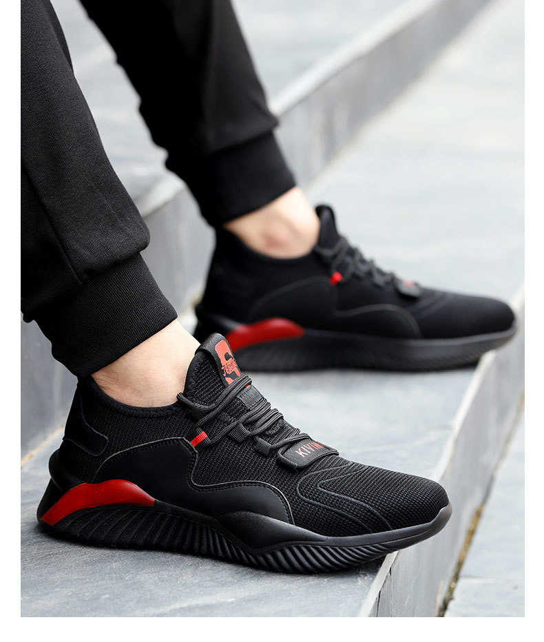 Cross-Border Leisure Safety Shoes Men&#039;s Anti-Smashing and Anti-Penetration Work Shoes Lightweight Breathable Steel Toe Cap Safety Shoes Protective Footwear