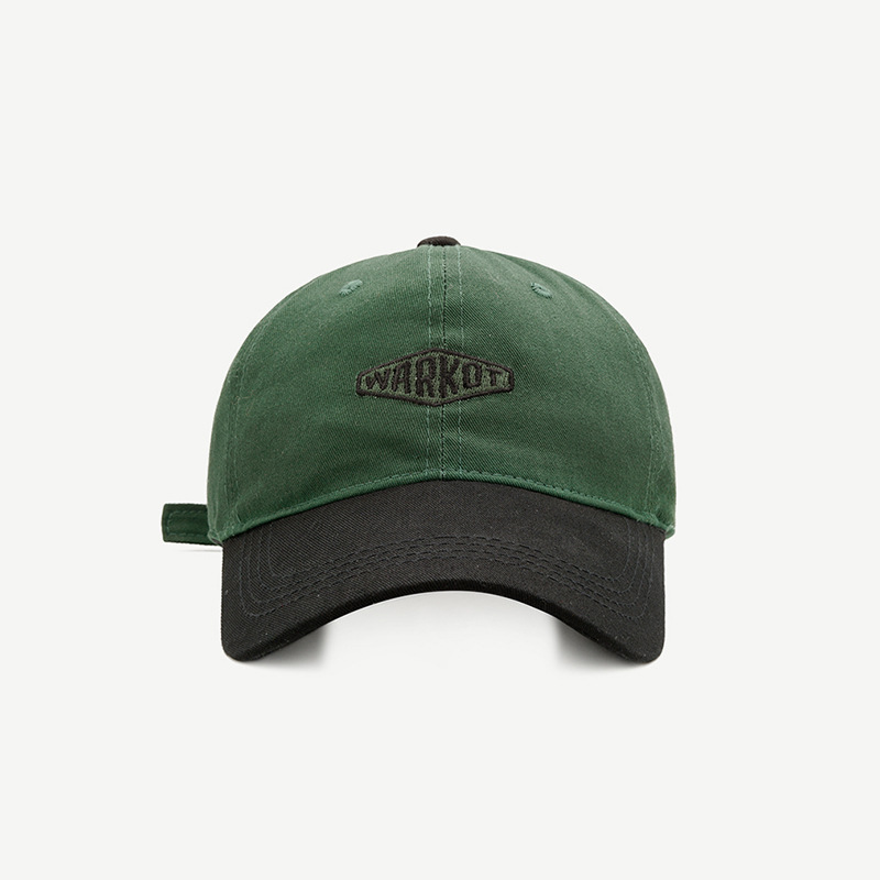 Korean Fashion Brand Contrast Color Baseball Cap Female Autumn and Winter Leisure Versatile College Style Letter Embroidery Couple Shopping Peaked Cap