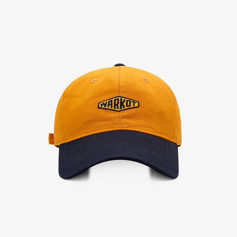 Korean Fashion Brand Contrast Color Baseball Cap Female Autumn and Winter Leisure Versatile College Style Letter Embroidery Couple Shopping Peaked Cap