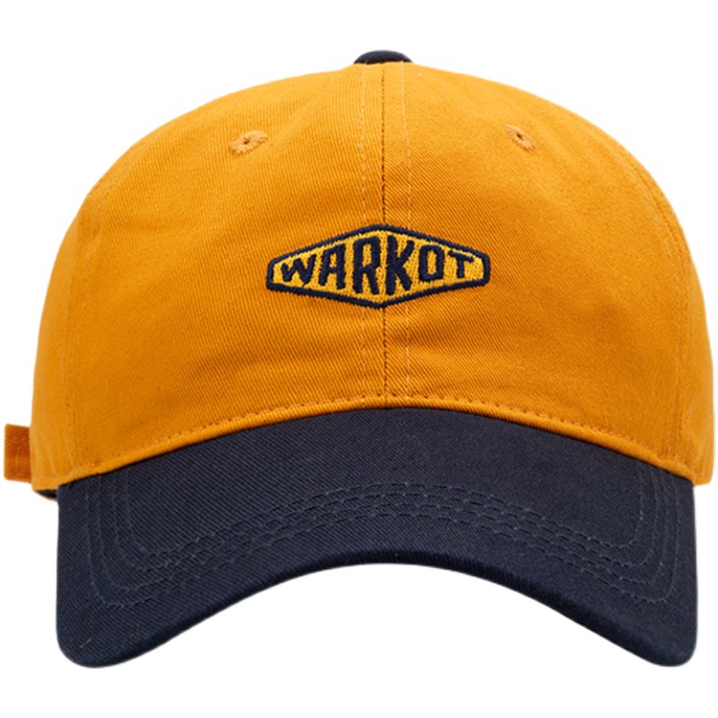 Korean Fashion Brand Contrast Color Baseball Cap Female Autumn and Winter Leisure Versatile College Style Letter Embroidery Couple Shopping Peaked Cap