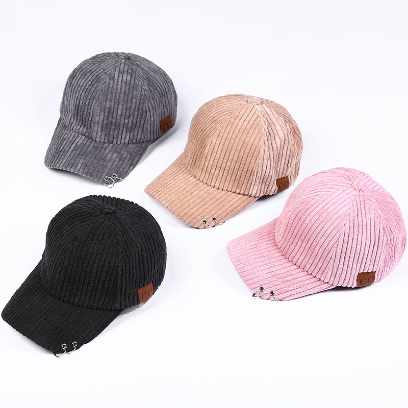 New product south Korean baseball CC hat lovers corduroy cap leisure hat manufacturers wholesale.