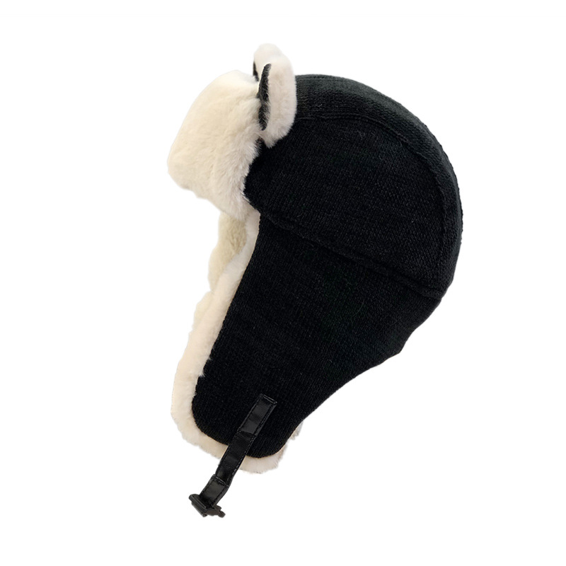 Parent-Child Winter Cute Cat Ears Chenille Ushanka Female Cycling Parent-child cap