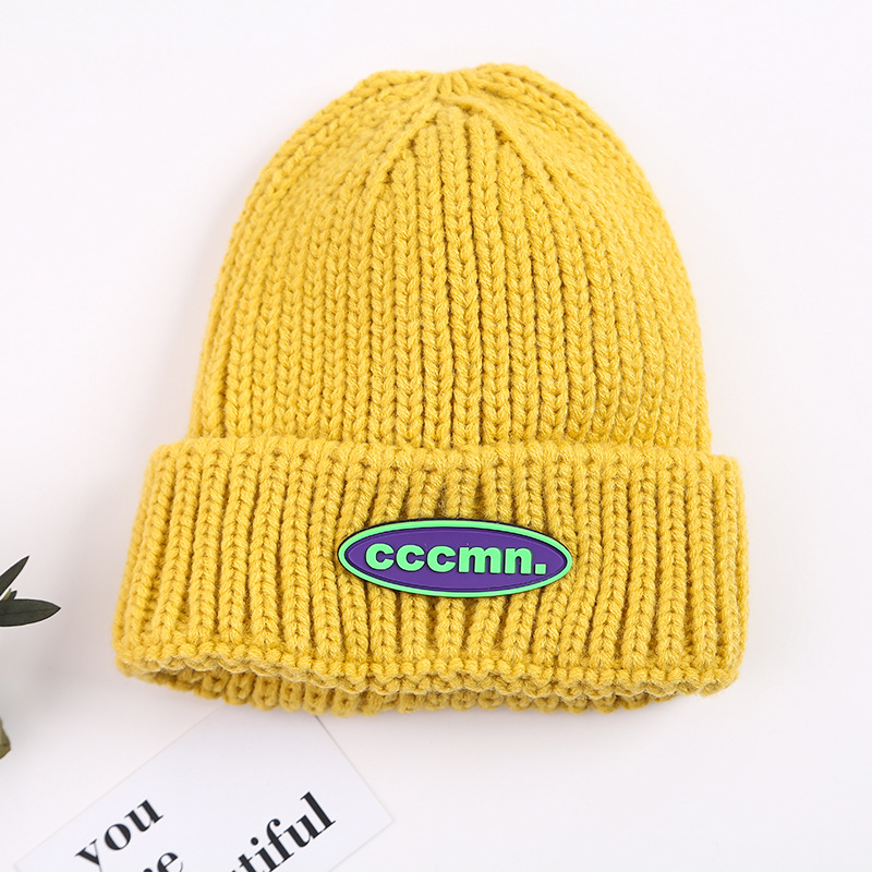 Parent-child cap  Color Sleeve Cap Korean Style Parent-Child Children&#039;s Knitted Hat Outdoor Keep Warm Hat