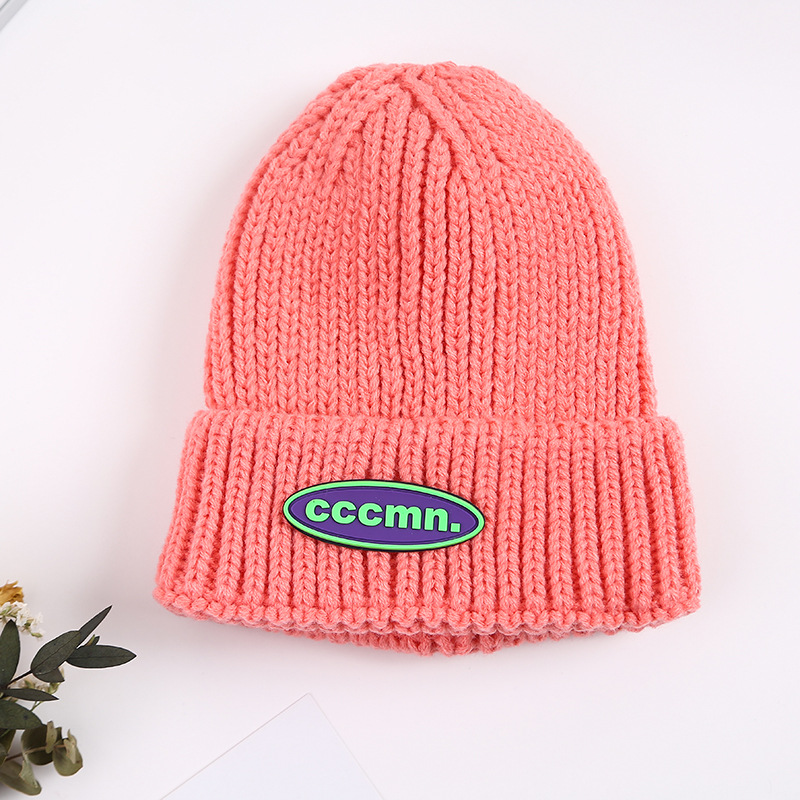 Parent-child cap  Color Sleeve Cap Korean Style Parent-Child Children&#039;s Knitted Hat Outdoor Keep Warm Hat