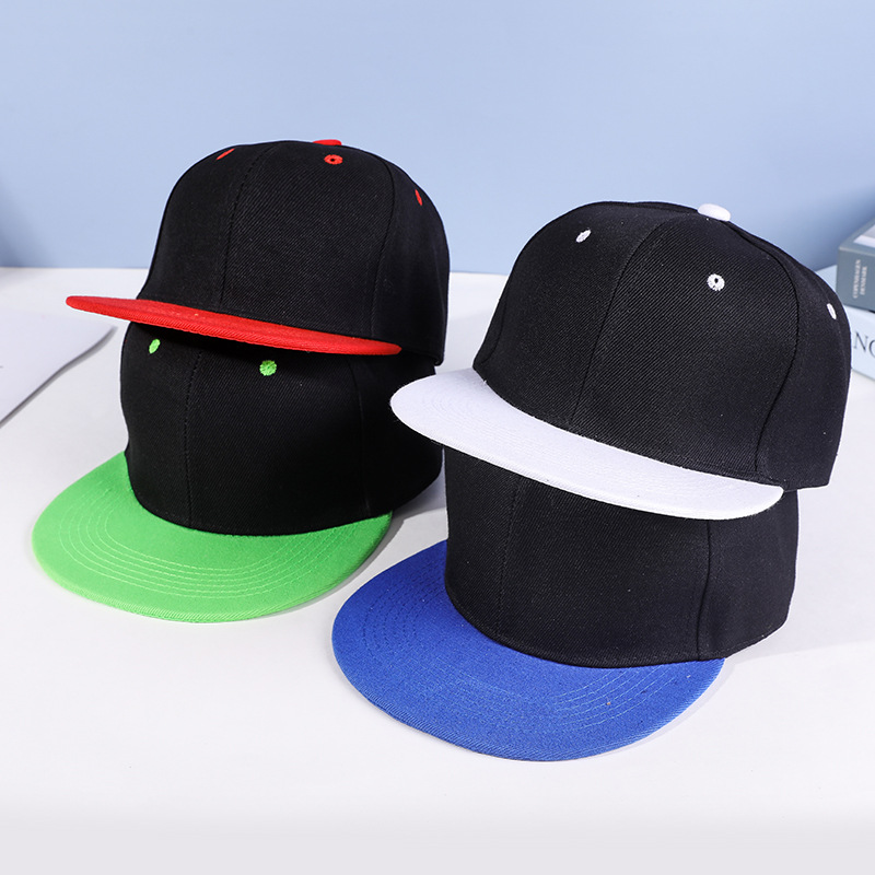 Parent-Child Color Matching Glossy Cap Peaked Cap Hiphop Flat-Brimmed Cap Trendy Men and Women Baseball Parent-child cap