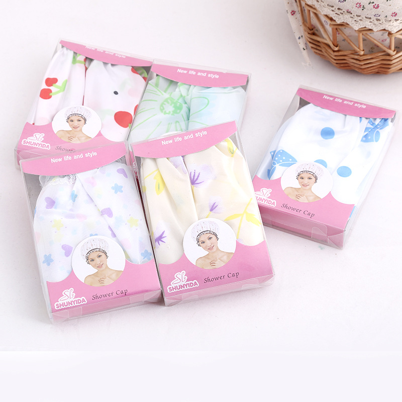 Spot wholesale practical lady waterproof adult shower cap quick sell supply general bath hat 