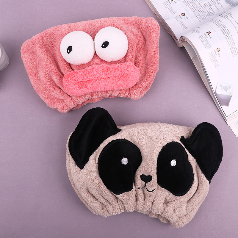 celebrity hot style super dry water absorbent lady cute Japanese cartoon soft dry hair hat supports a replacement hair