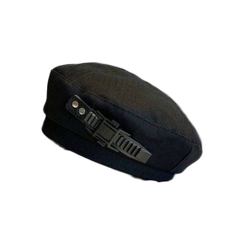 Xu Jiaqi Same Style Black Beret Female Spring and Autumn All-Match Locomotive Style Fashion Lady Hat