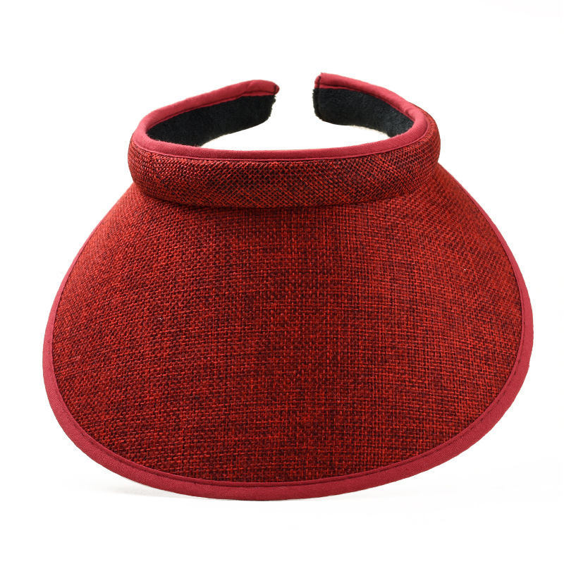 YJK-A047 Japanese Ins Fashion Simple Topless Hat Lady Outdoor Sun Protection UV Big Brim Sun Hat