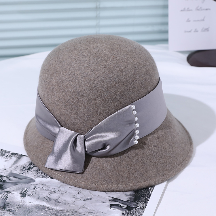 2021 Autumn and Winter New Lady Retro Pure Wool Felt Hat Korean Style Japanese Style Fashion Woolen hat