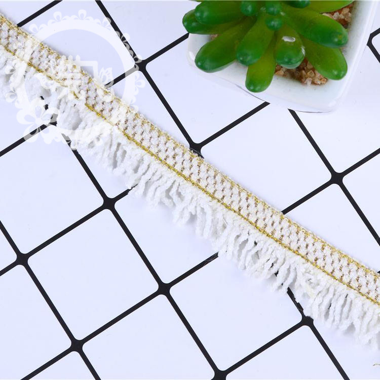 National Wind fur lacing Ribbon two-color Tassel Headwear accessories hat side belt Side belt