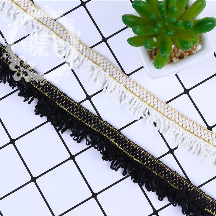 National Wind fur lacing Ribbon two-color Tassel Headwear accessories hat side belt Side belt