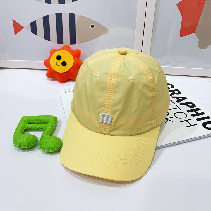Children&#039;s Peaked Cap Spring and Autumn Thin New Solid Color Embroidery Fashion Men and Women Baby Cool Hat National hat