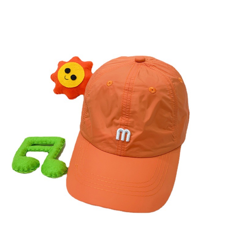Children&#039;s Peaked Cap Spring and Autumn Thin New Solid Color Embroidery Fashion Men and Women Baby Cool Hat National hat