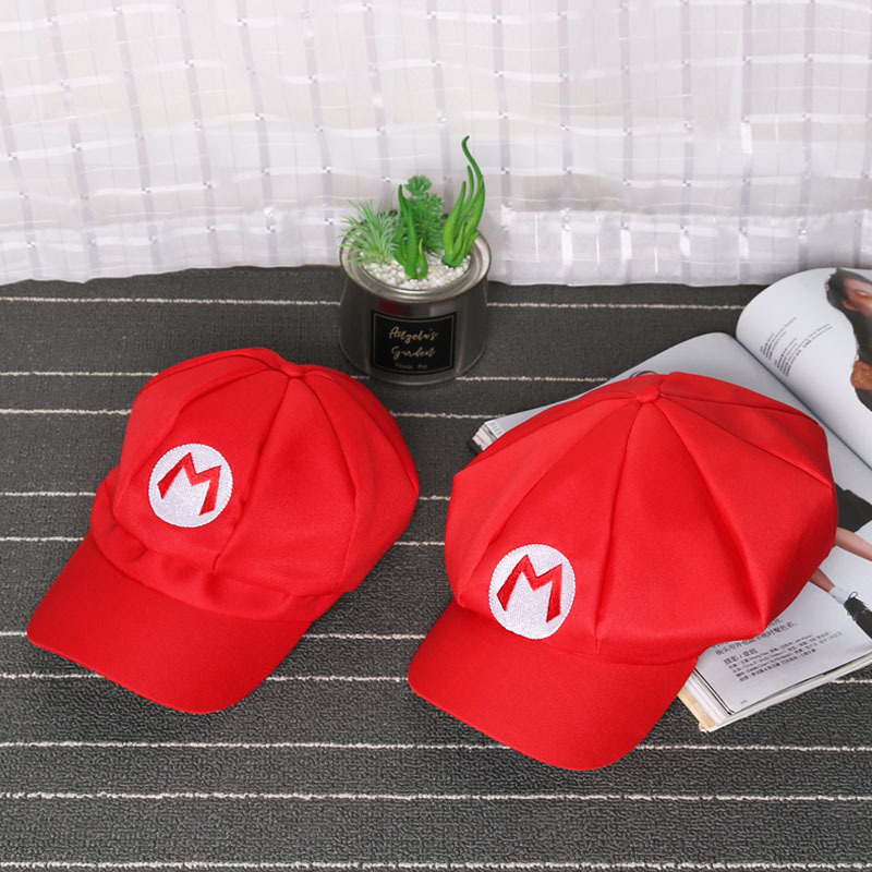 National hat Exclusive for Cross-Border Amazon Mario Octagonal Cap Super Mary Cartoon Surrounding the Game Cosplay