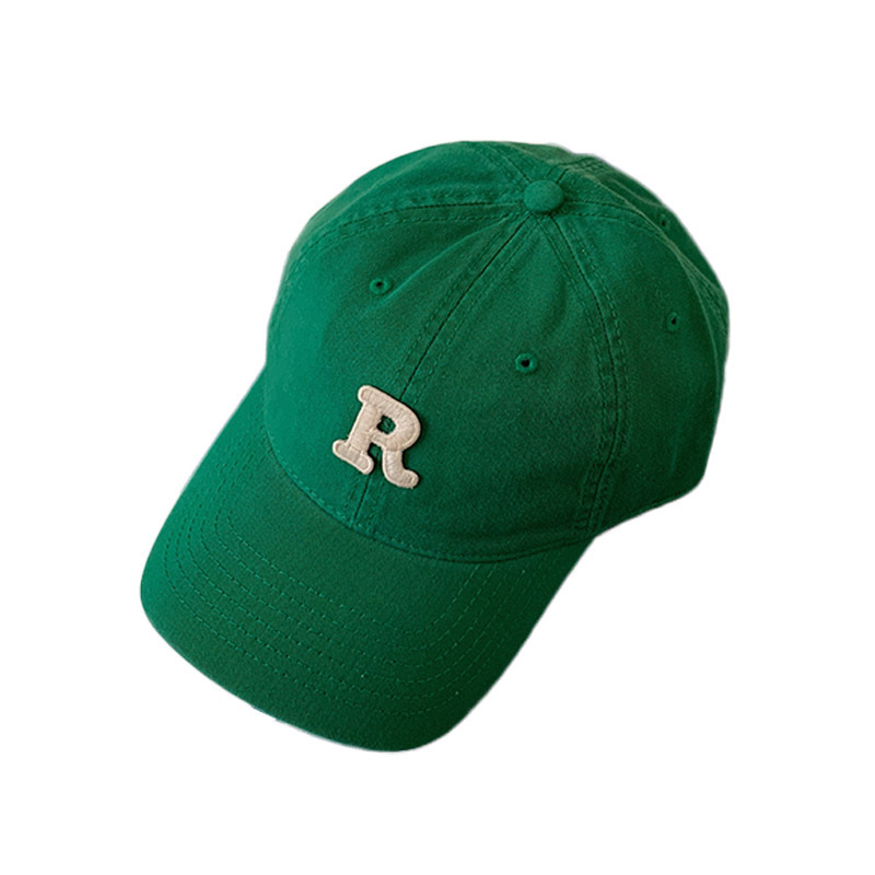 Ding Zouzou High Quality Letter Embroidery Cotton Baseball Cap Female Korean Fashionable Simple All-Match Soft Top Peak Cap Men