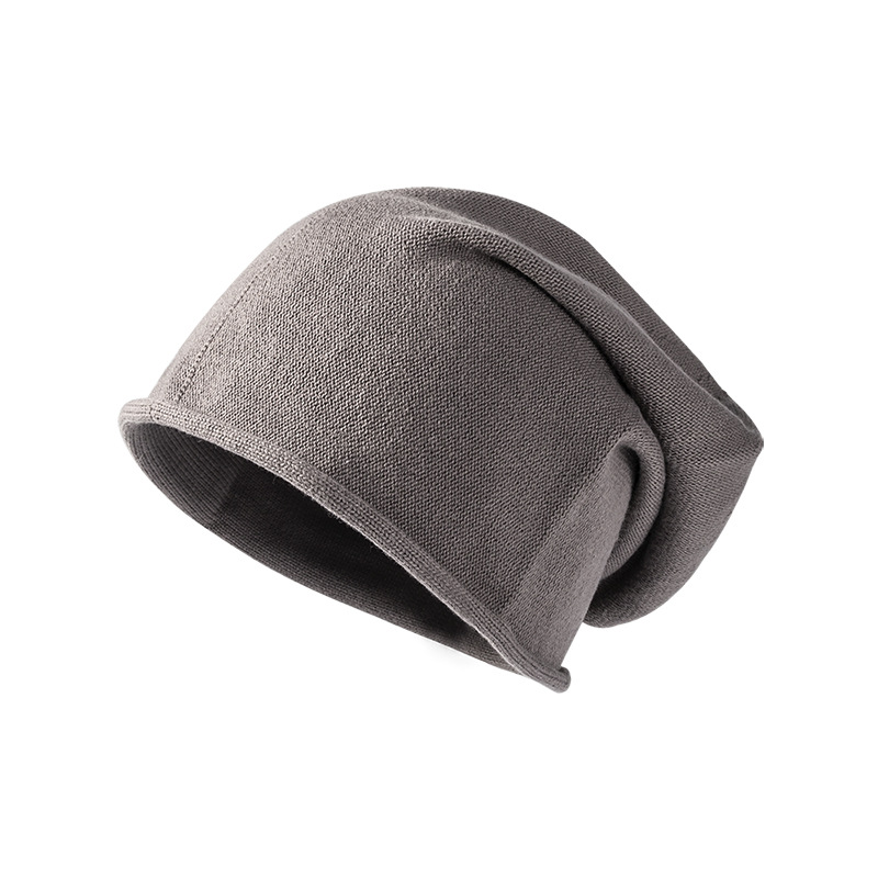 Pile Heap Cap Women&#039;s Korean Style Curl Monochrome Fashion Sleeve Cap Spring and Autumn Outdoor Keep Warm Windproof Ladies Pullover Hat