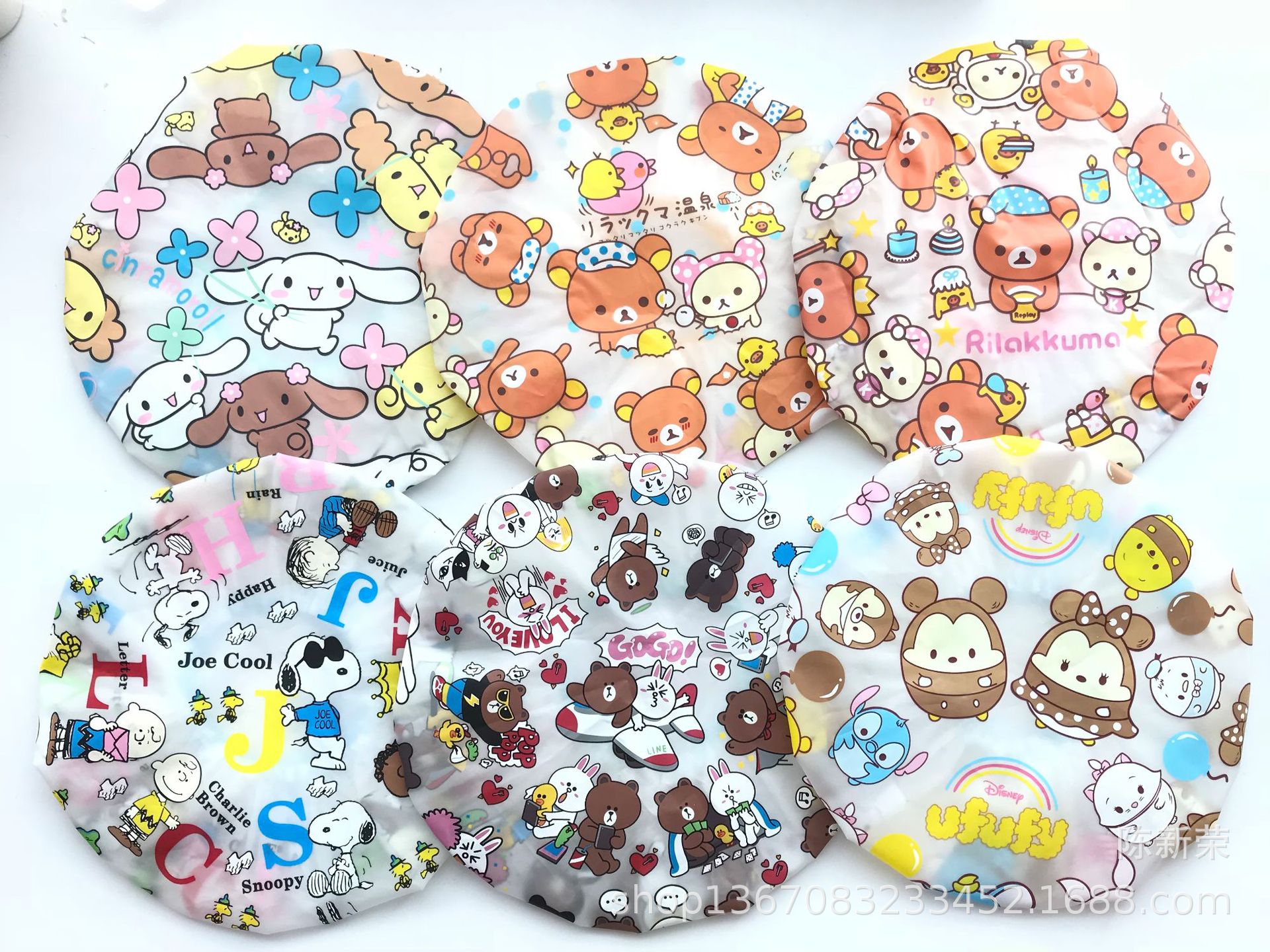 Merlotte Cartoon bath cap lace rubber band Double Star water bath cap oil treatment cap dust cap kitchen lampblack cap