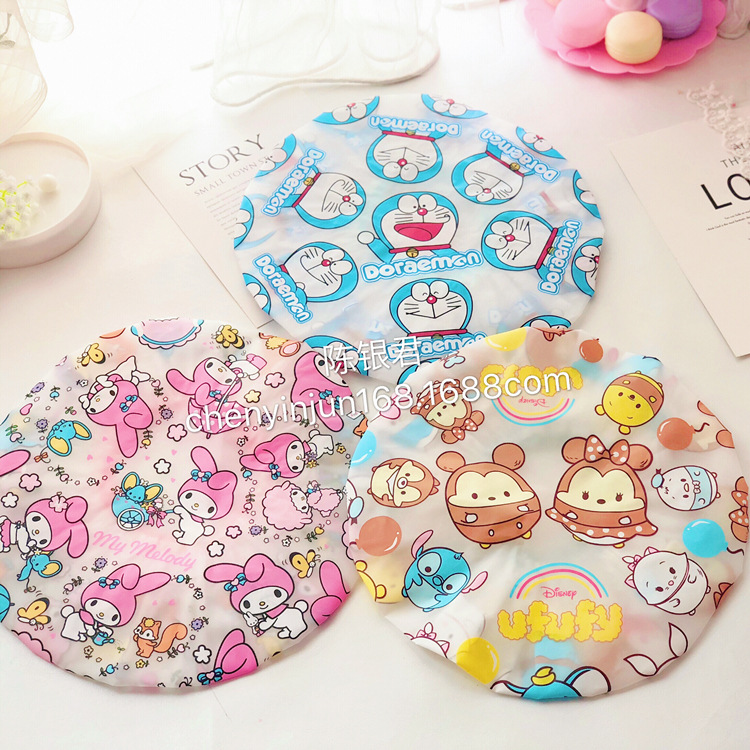 Card pass bath cap Cat Merlotte bath cap thickened lace rubber band waterproof bath cap oil treatment cap dust cap