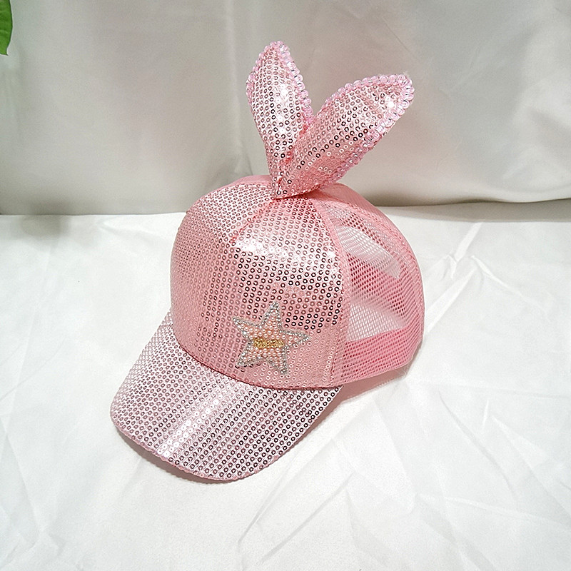 Direct spring and summer parent-child rabbit ears baseball cap sunshade cap cap princess cap net cap