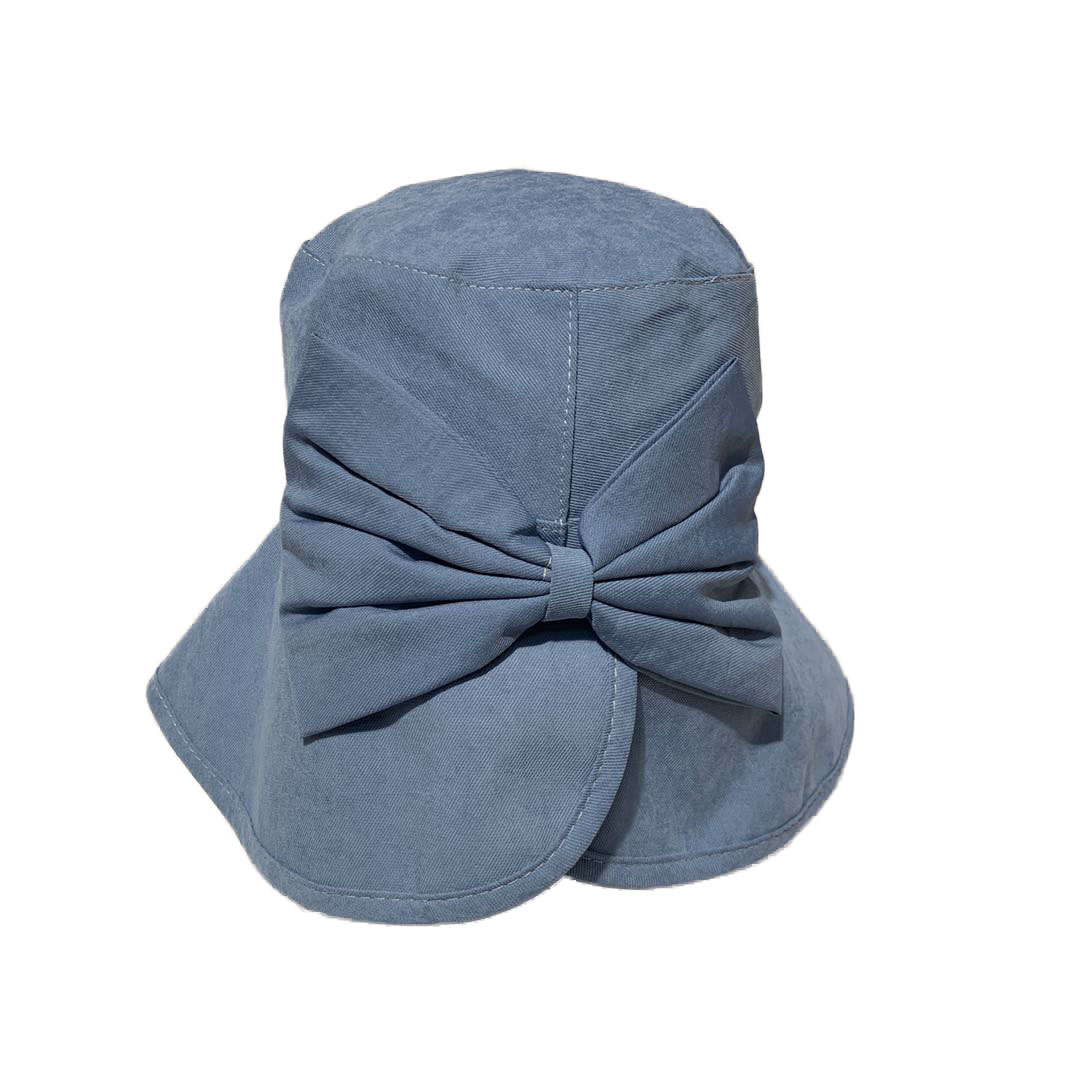 Japanese Style Simple Bow Fisherman Hat Sun Protection Sun-Proof Basin Hat Versatile Small Clear Fashion Girl&#039;s Cap