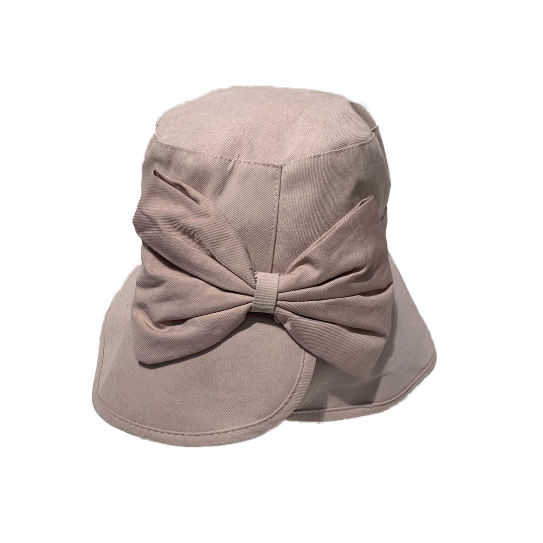 Japanese Style Simple Bow Fisherman Hat Sun Protection Sun-Proof Basin Hat Versatile Small Clear Fashion Girl&#039;s Cap