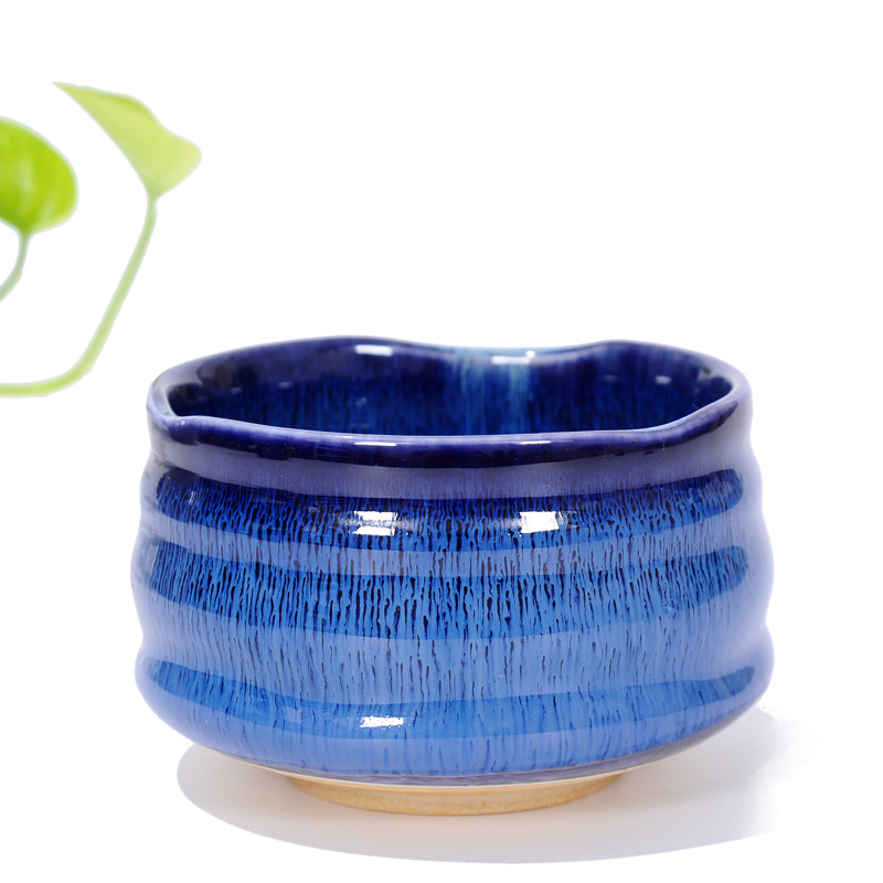 Hat Teacup Matcha Bowl JapaneseStyle Coarse Pottery Tea Cup Handmade Tea Cup Flow Glaze Tea Set Kiln Baked Pottery Cup